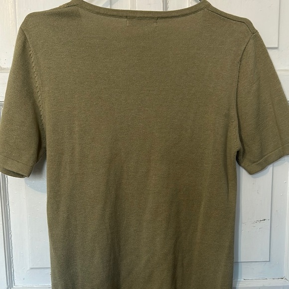 Emporio Armani Green V-Neck Short Sleeve T-Shirt - Picture 5 of 16